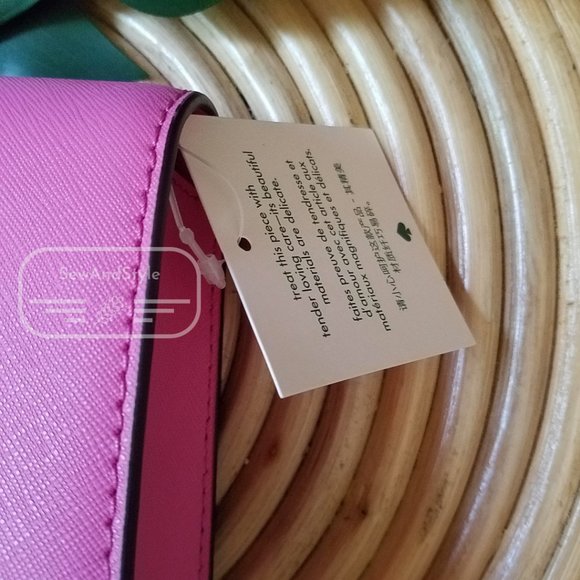 CAMERON MONOTONE KATE SPADE BRIGHT PEONY CONVERTIBLE CROSSBODY PINK BRAND NEW - Picture 4 of 7